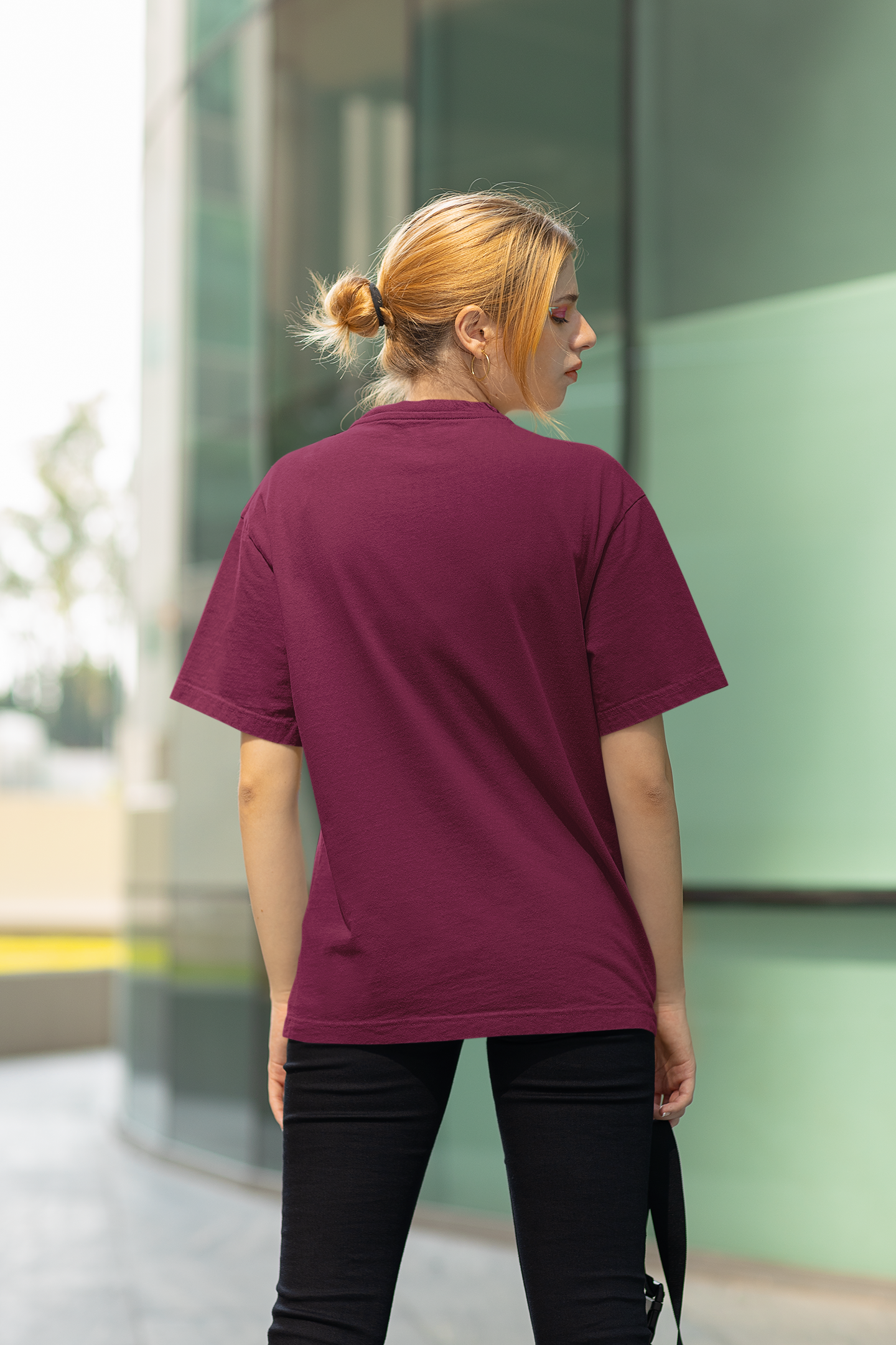 Maroon Oversized T-shirt