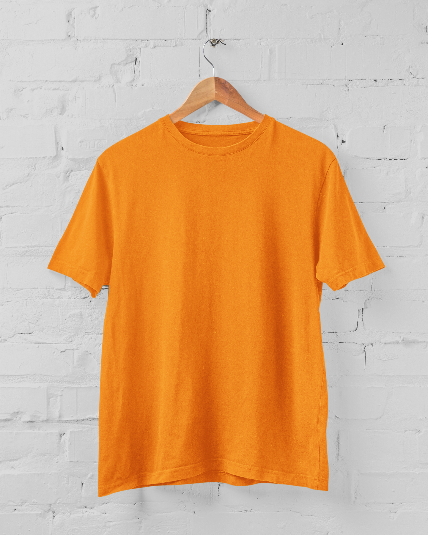 Orange Solid T-shirt